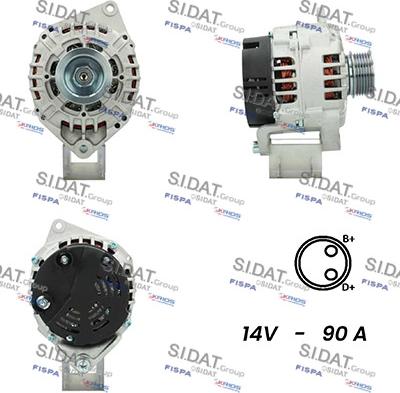 Fispa A12VA0807 - Генератор autospares.lv