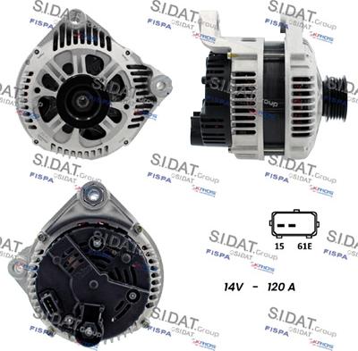 Fispa A12VA0333 - Генератор autospares.lv