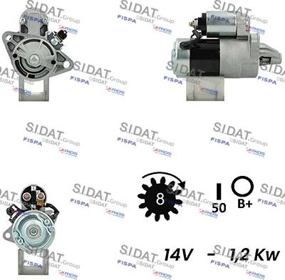 Fispa S12MH0331A2 - Стартер autospares.lv