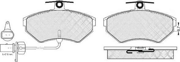 VEMA PE.0695.1 - Тормозные колодки, дисковые, комплект autospares.lv