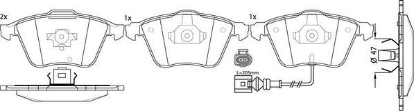 FIT FP0915E - Тормозные колодки, дисковые, комплект autospares.lv