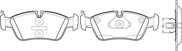 FIT FP0558 - Тормозные колодки, дисковые, комплект autospares.lv