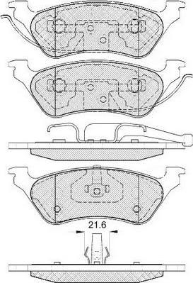 FIT FP0858 - Тормозные колодки, дисковые, комплект autospares.lv