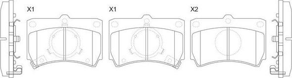 FIT FP0319 - Тормозные колодки, дисковые, комплект autospares.lv