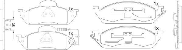 FIT FP0760E - Тормозные колодки, дисковые, комплект autospares.lv