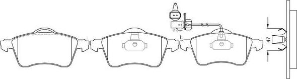 FIT FP0705E - Тормозные колодки, дисковые, комплект autospares.lv