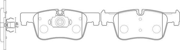 FIT FP1922 - Тормозные колодки, дисковые, комплект autospares.lv