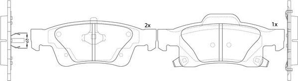 FIT FP1498 - Тормозные колодки, дисковые, комплект autospares.lv