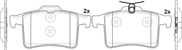 FIT FP1449 - Тормозные колодки, дисковые, комплект autospares.lv