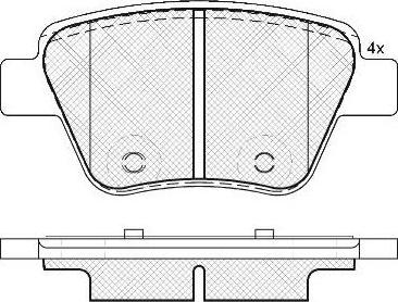 FIT FP1456 - Тормозные колодки, дисковые, комплект autospares.lv