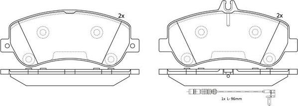 FIT FP1406E - Тормозные колодки, дисковые, комплект autospares.lv