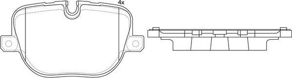 FIT FP1427 - Тормозные колодки, дисковые, комплект autospares.lv