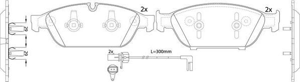 FIT FP1549E - Тормозные колодки, дисковые, комплект autospares.lv