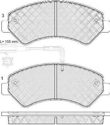 FIT FP1540E - Тормозные колодки, дисковые, комплект autospares.lv