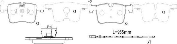 FIT FP1561E - Тормозные колодки, дисковые, комплект autospares.lv