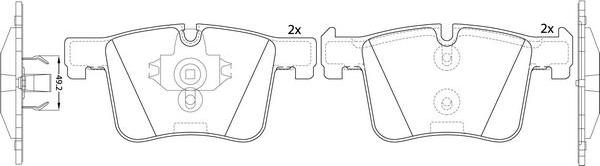 FIT FP1561 - Тормозные колодки, дисковые, комплект autospares.lv