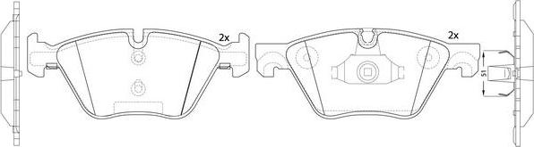 FIT FP1504 - Тормозные колодки, дисковые, комплект autospares.lv