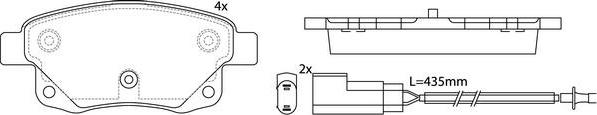 FIT FP1502E - Тормозные колодки, дисковые, комплект autospares.lv