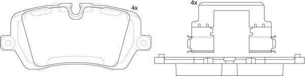 FIT FP1692 - Тормозные колодки, дисковые, комплект autospares.lv