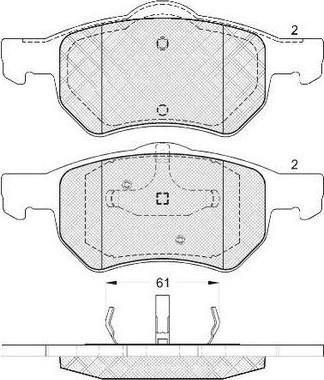 FIT FP1059 - Тормозные колодки, дисковые, комплект autospares.lv