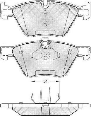 FIT FP1061 - Тормозные колодки, дисковые, комплект autospares.lv