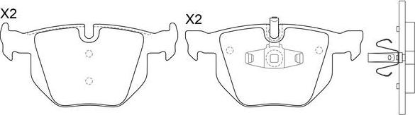 FIT FP1170E - Тормозные колодки, дисковые, комплект autospares.lv