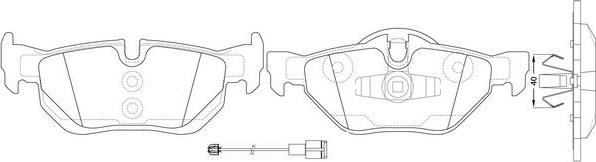 FIT FP1171E - Тормозные колодки, дисковые, комплект autospares.lv