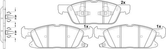 FIT FP1818 - Тормозные колодки, дисковые, комплект autospares.lv