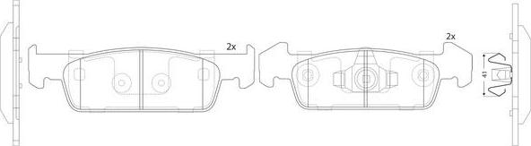 FIT FP1830 - Тормозные колодки, дисковые, комплект autospares.lv