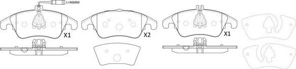 FIT FP1342E - Тормозные колодки, дисковые, комплект autospares.lv