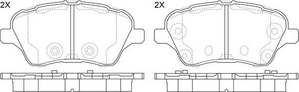 FIT FP1388 - Тормозные колодки, дисковые, комплект autospares.lv