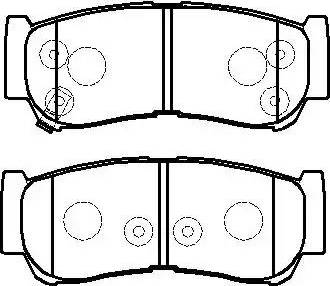 Japanparts JPPH08 - Тормозные колодки, дисковые, комплект autospares.lv