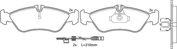 FIT FP1227E - Тормозные колодки, дисковые, комплект autospares.lv