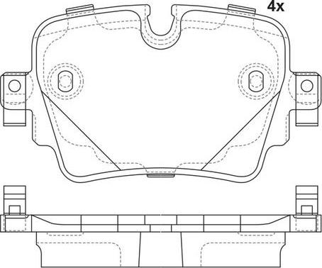 FIT FP1752 - Тормозные колодки, дисковые, комплект autospares.lv