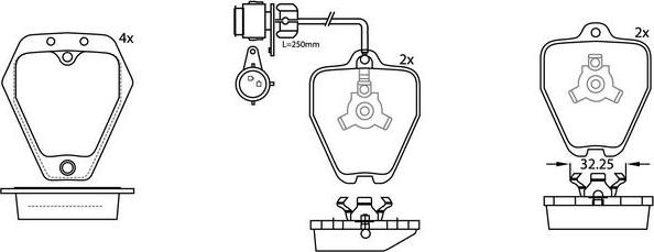 FIT FP3261E - Тормозные колодки, дисковые, комплект autospares.lv