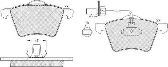 FIT FP3271E - Тормозные колодки, дисковые, комплект autospares.lv