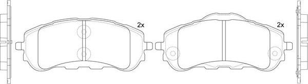 FIT FP2310 - Тормозные колодки, дисковые, комплект autospares.lv