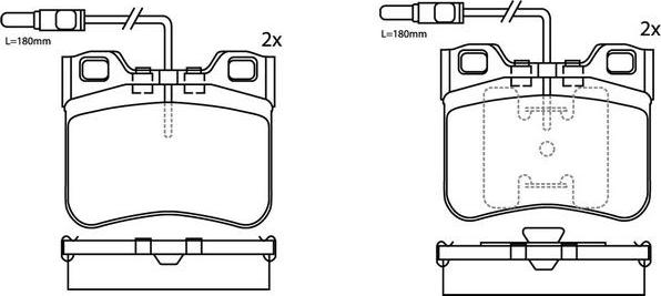 FIT FP2326E - Тормозные колодки, дисковые, комплект autospares.lv