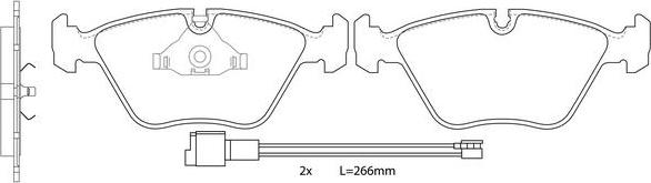 FIT FP2249E - Тормозные колодки, дисковые, комплект autospares.lv