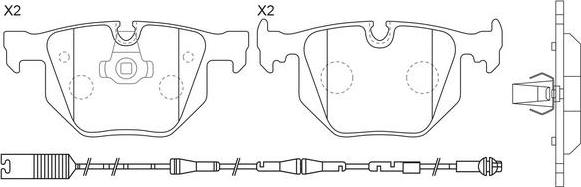 FIT FP2255E - Тормозные колодки, дисковые, комплект autospares.lv