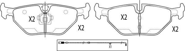 FIT FP2251E - Тормозные колодки, дисковые, комплект autospares.lv