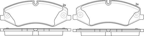 FIT FP7367E - Тормозные колодки, дисковые, комплект autospares.lv