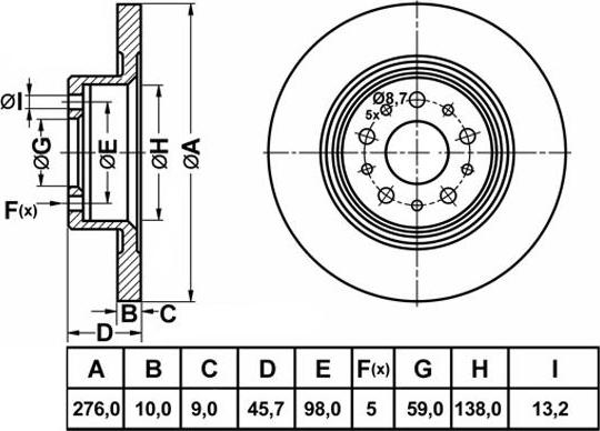 FIT FR0991 - Тормозной диск autospares.lv