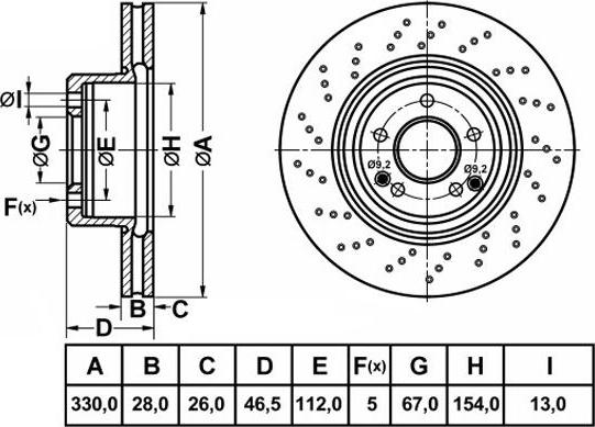 FIT FR0989DSET - Тормозной диск autospares.lv