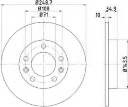 FIT FR0988 - Тормозной диск autospares.lv