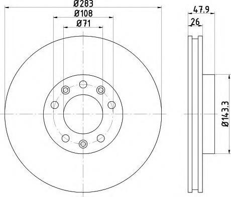 FIT FR0987V - Тормозной диск autospares.lv