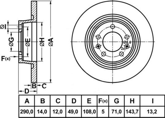 FIT FR0977 - Тормозной диск autospares.lv