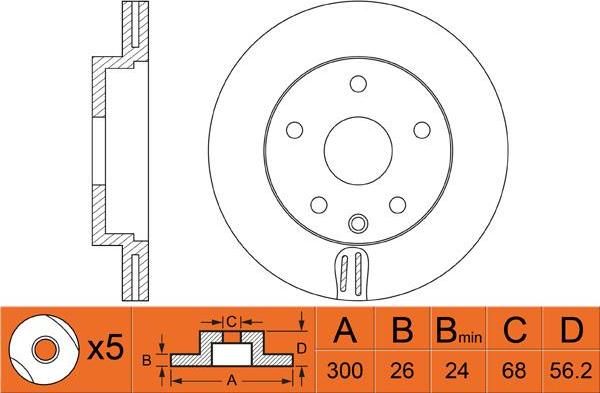 FIT FR0499V - Тормозной диск autospares.lv