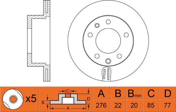 FIT FR0498V - Тормозной диск autospares.lv