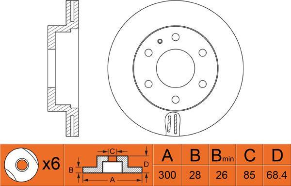 FIT FR0492V - Тормозной диск autospares.lv